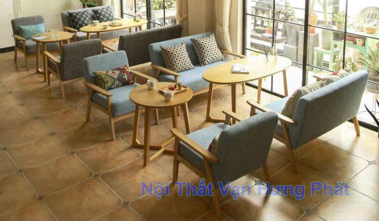 Bàn ghế sofa cafe - Bàn ghế sofa gỗ