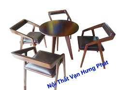 Bộ bàn ghế cafe gỗ - Bàn ghế Katana